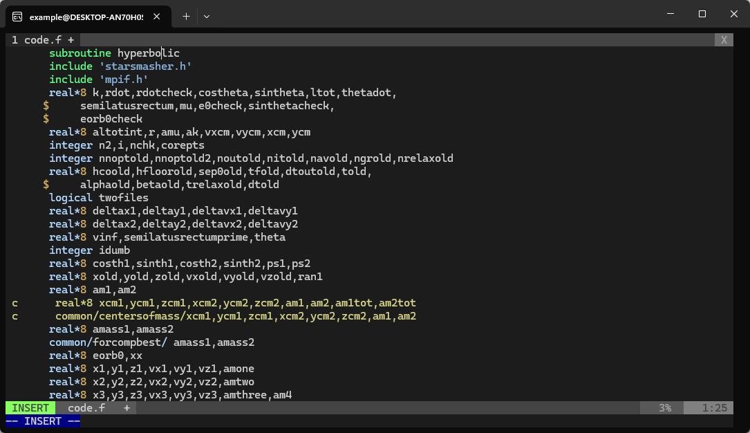 Code open on WSL in Linux.