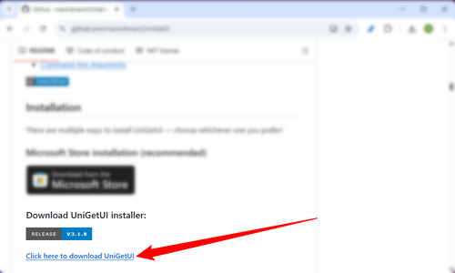Downloading UniGetUI directly from GitHub