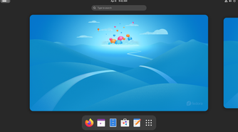 Fedora GNOME Activities Overview.