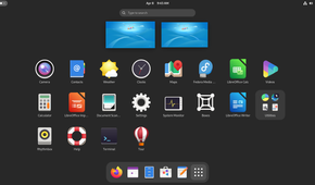 Fedora GNOME Applications Overview.