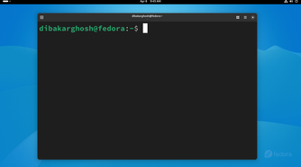 Fedora GNOME terminal.