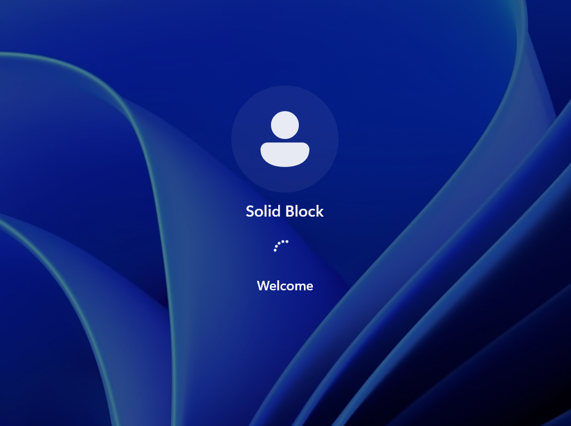 Booting into the desktop for the first time.