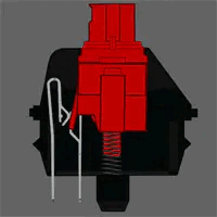 A gif showing how a red mechanical switch works.