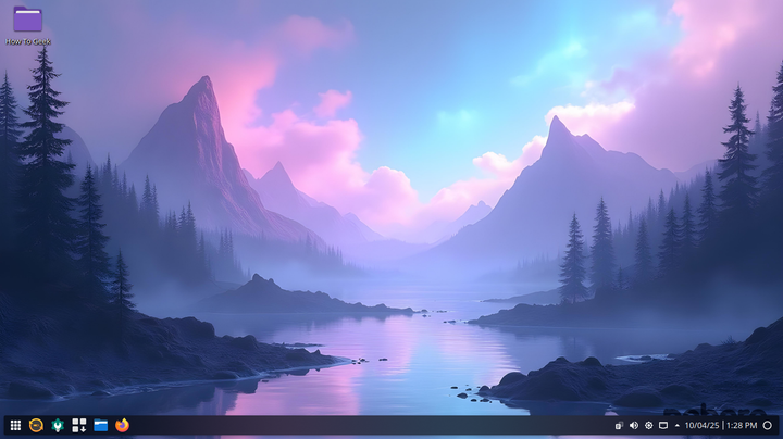 SuperTux game start screen.