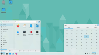 OpenSUSE Tumbleweed Application menu.