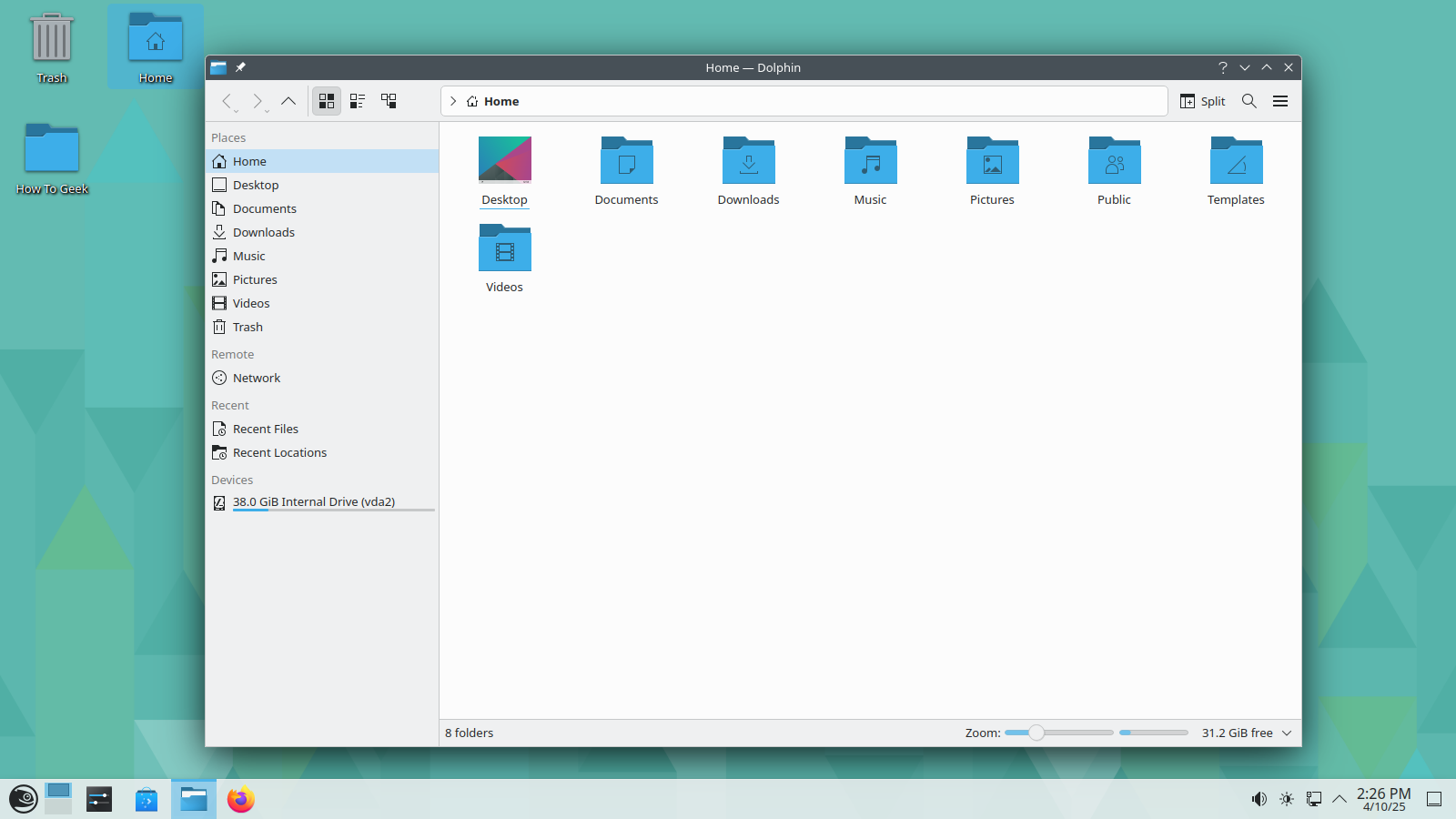 OpenSUSE Tumbleweed file manager.