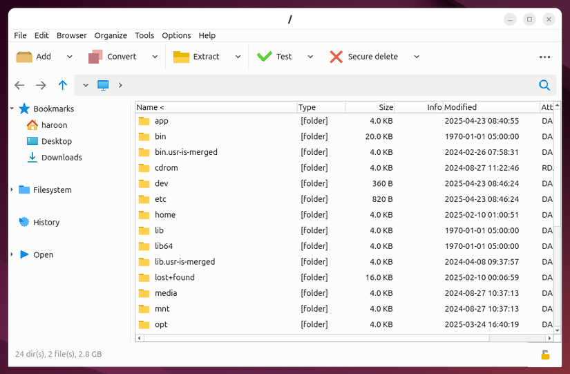 Archive Interface Forget WinRAR: These Are the Best Native Archive Managers for Linux