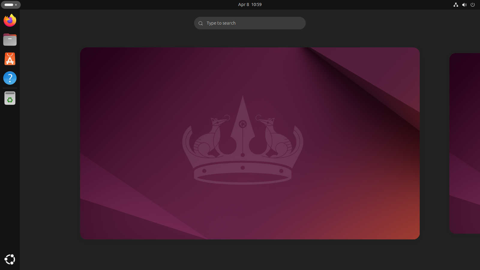 Ubuntu activies overview.