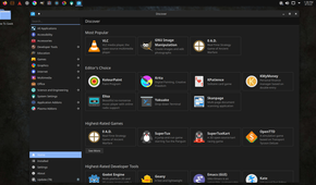 Ubuntu Studio Discover software downloader.