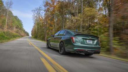 Rear 3/4 shot of a 2025 Cadillac CT5-V Blackwing