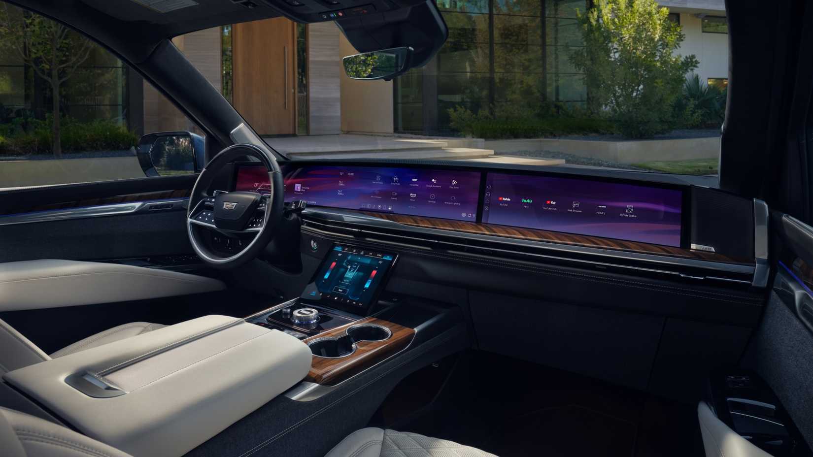 Interior shot of the dashboard in a 2025 Cadillac Escalade