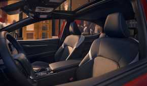 Close-up shot of the interior in the 2026 Toyota Camry Nightshade.