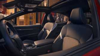Close-up shot of the interior in the 2026 Toyota Camry Nightshade.