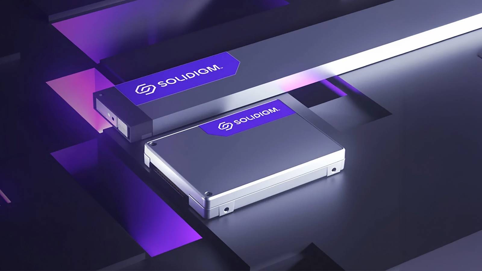 Illustration of the Solidigm D5-P5336 SSD.