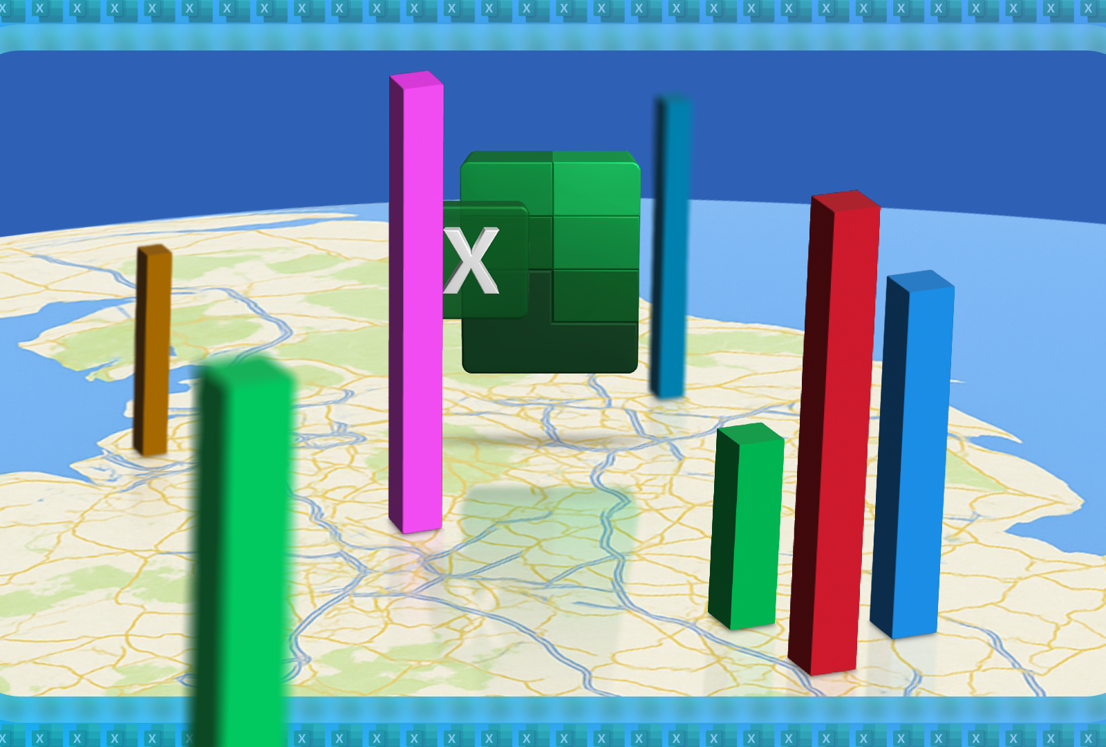 Excel Region Excel Center Map