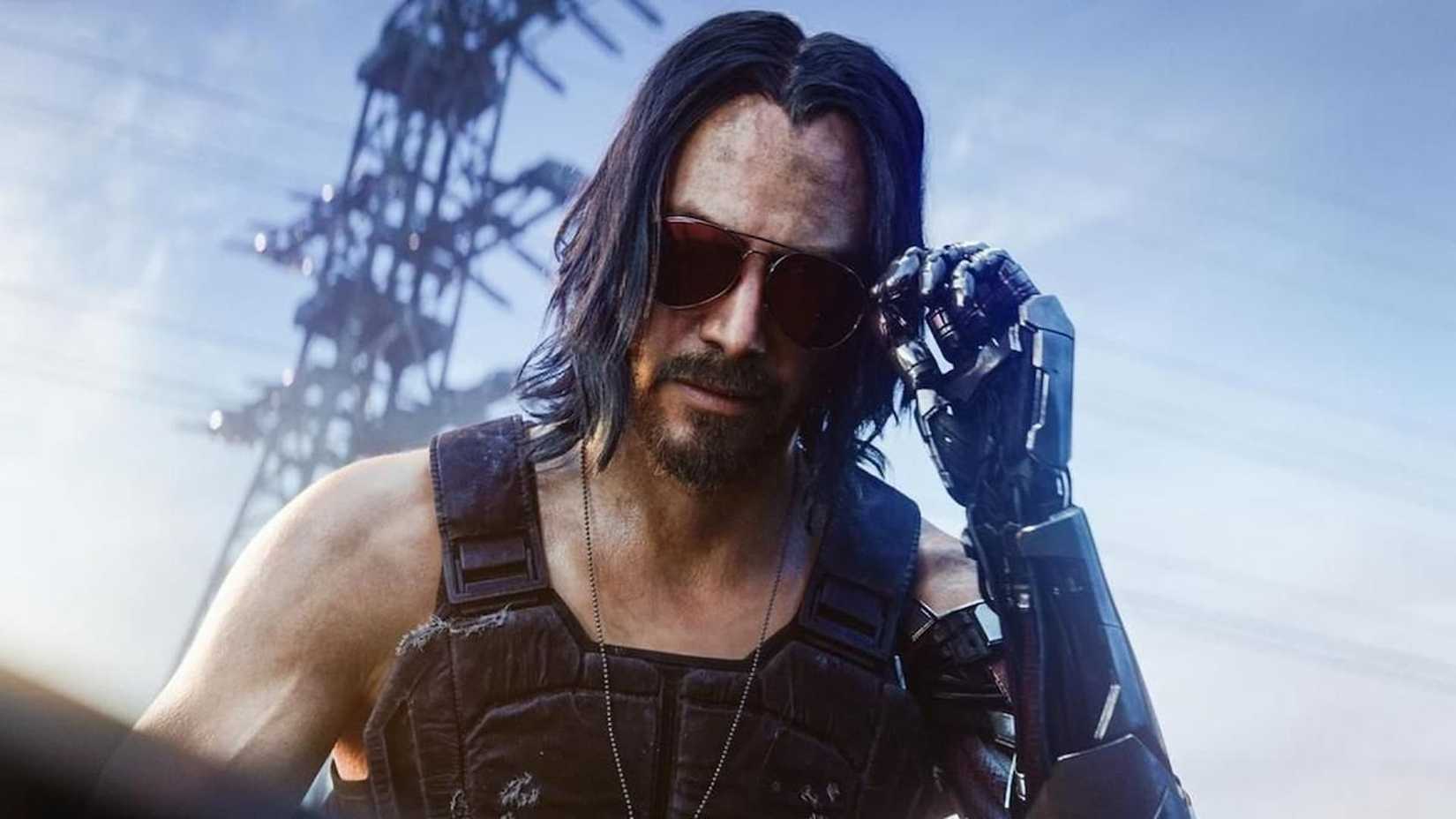 A primeira aparição de Johnny Silverhand em Cyberpunk 2077.