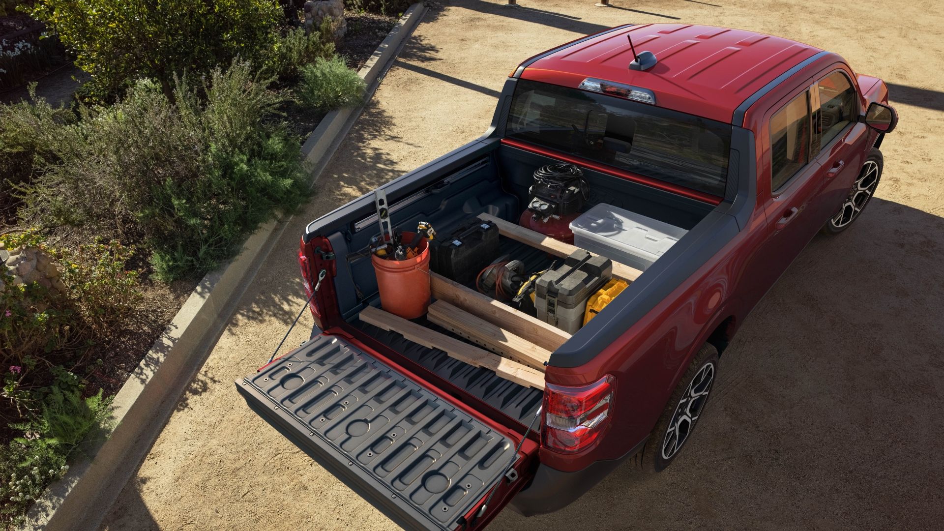 Top-down view of the 2025 Ford Maverick