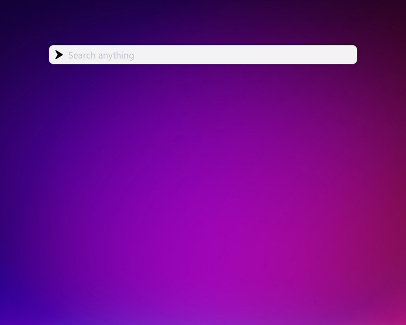 The fluent search bar.