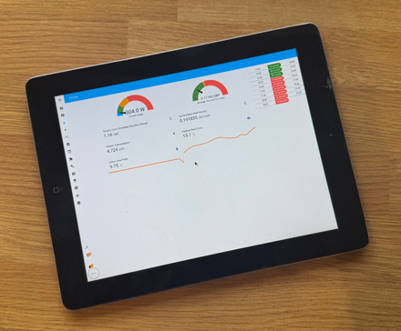 Home Assistant запущен в RealVNC Viewer на iPad 2.