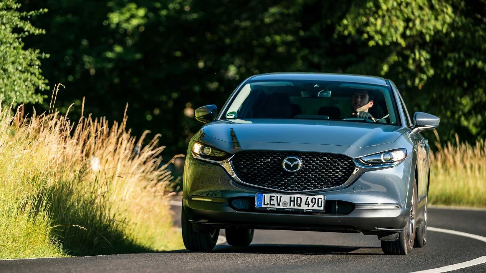 Front action shot of a 2020 Mazda CX-30 