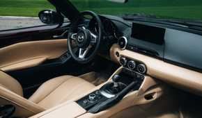 Interior shot of the dashboard in a 2025 Mazda MX-5