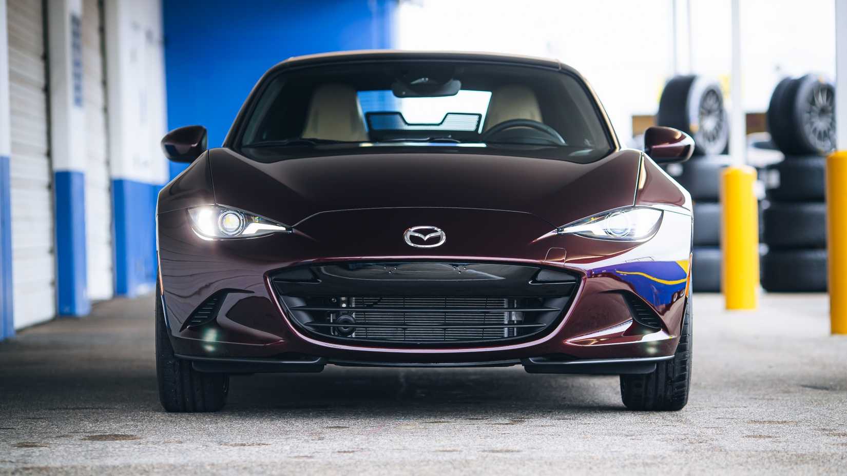 Head-on shot of a 2025 Mazda MX-5 35th Anniversary Edition