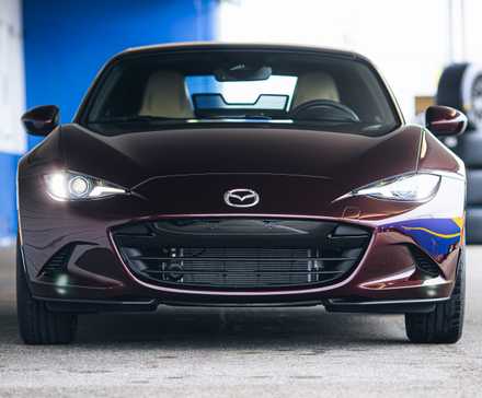 Head-on shot of a 2025 Mazda MX-5 35th Anniversary Edition