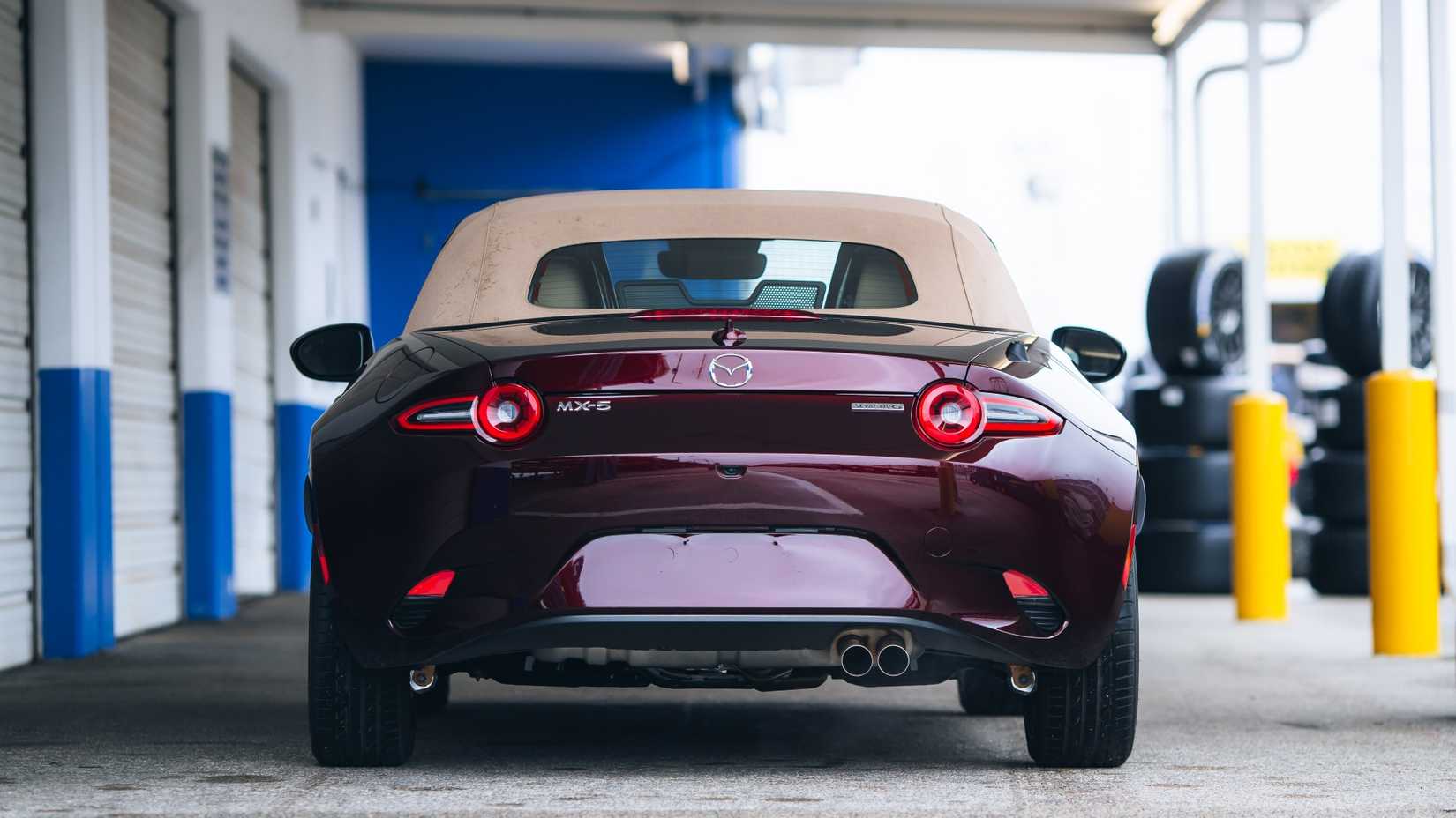 Rear shot of a 2025 Mazda MX-5 35th Anniversary Edition