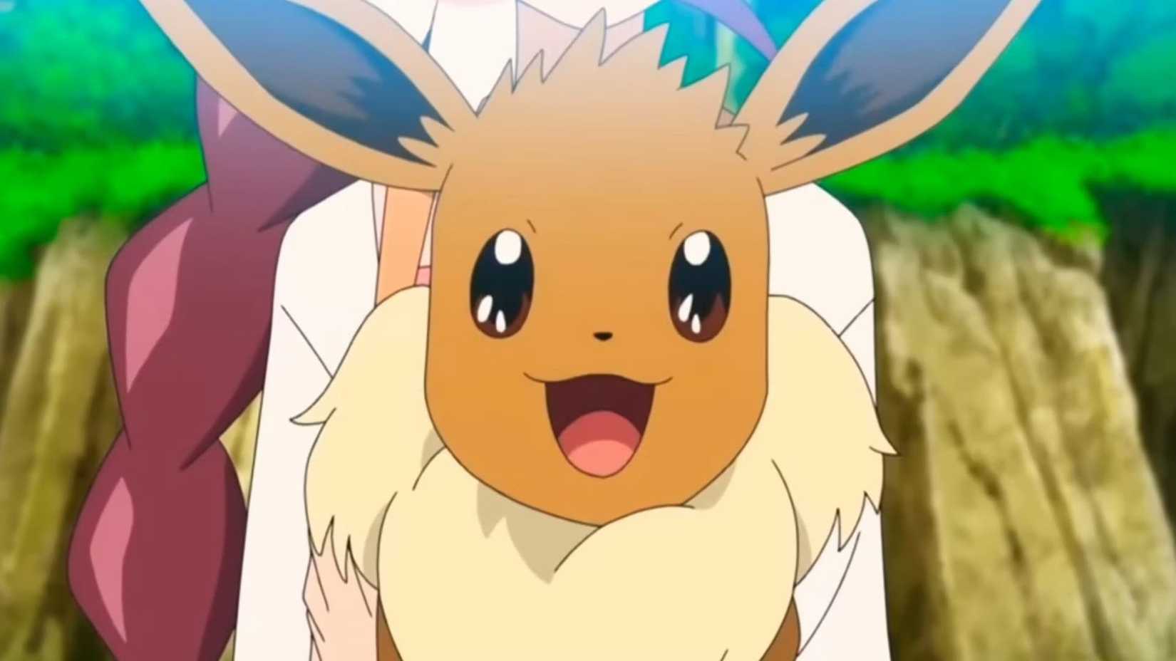 Eevee as it appears in the Pokémon anime.