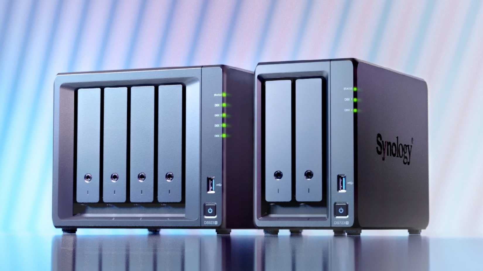 Duas unidades Synology NAS.