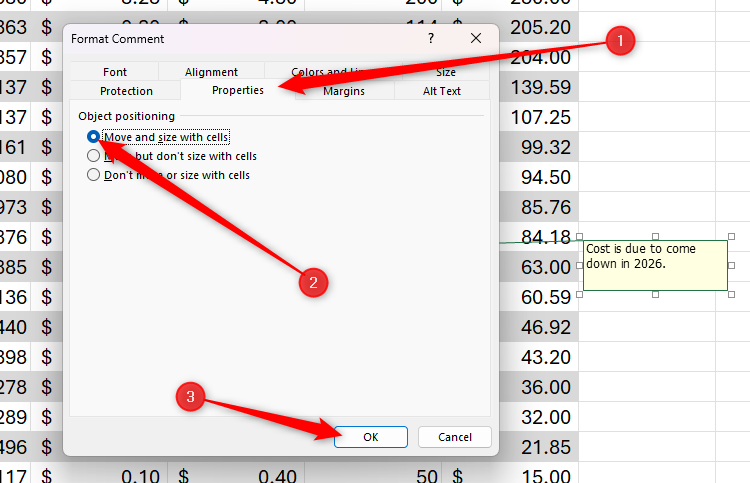 How to Make Notes Adapt to Your Excel Spreadsheet Layout