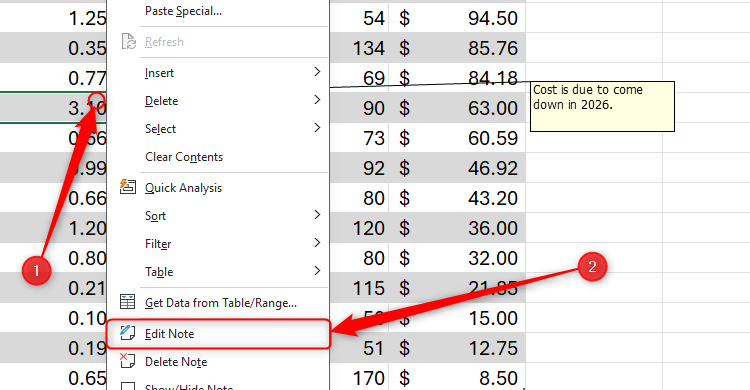 How to Make Notes Adapt to Your Excel Spreadsheet Layout