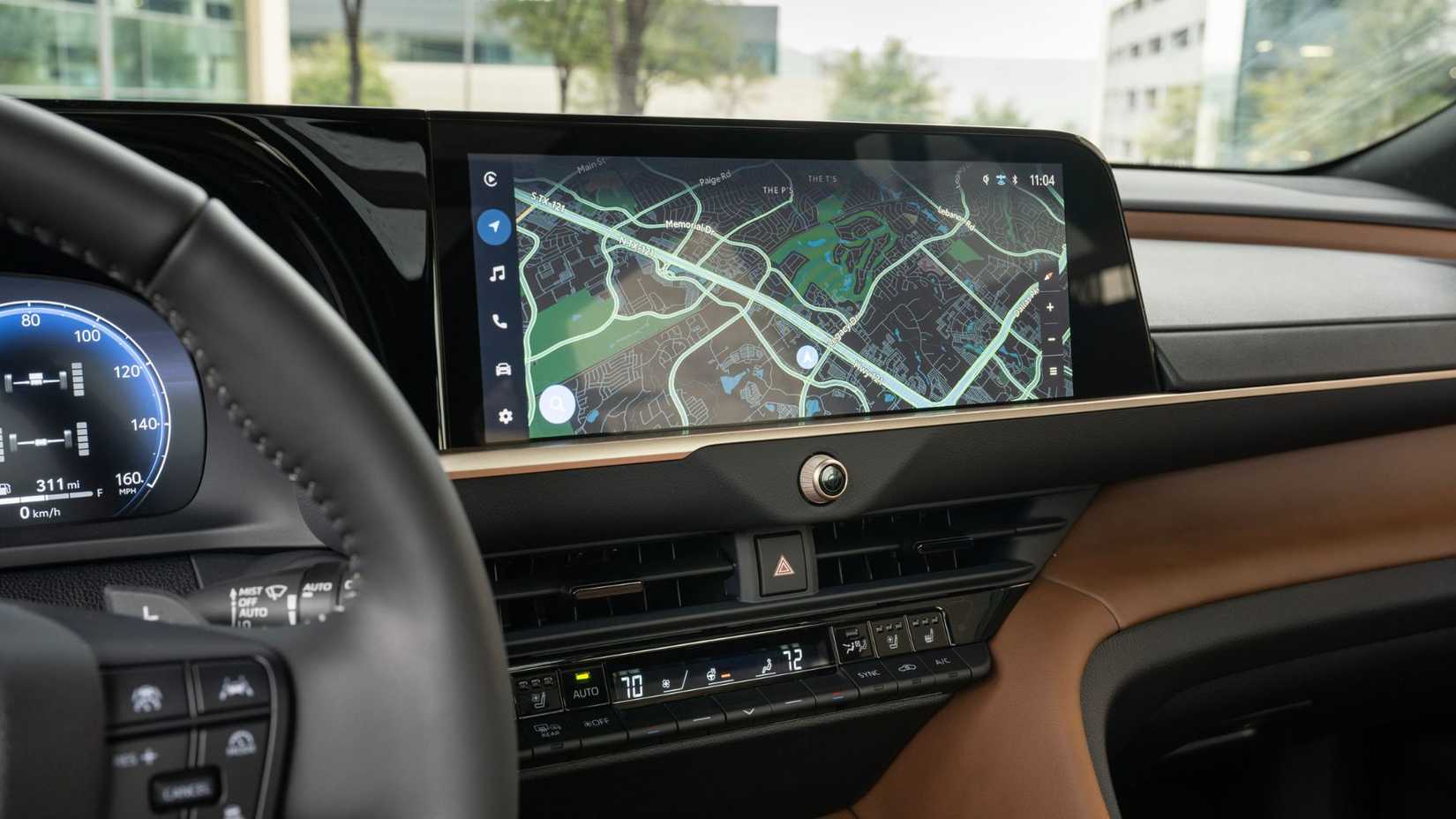 Close-up shot of the infotainment screen in the 2025 Toyota Crown Signia Limited.