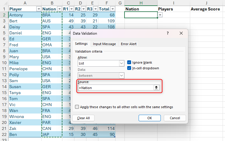 How to Create a Drop-Down List from a Column of Data in Excel