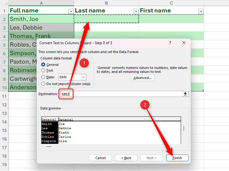 How to Split Data Into Multiple Columns in Excel
