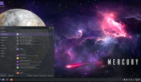 EndeavourOS application menu.
