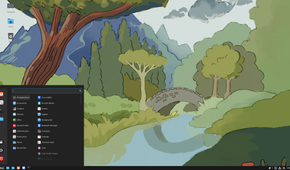 A screenshot showing Fedora Cinnamon app menu.