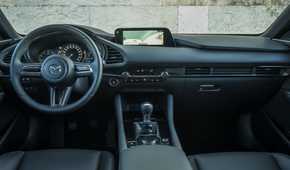 Interior shot of the dashboard in a 2025 Mazda 3