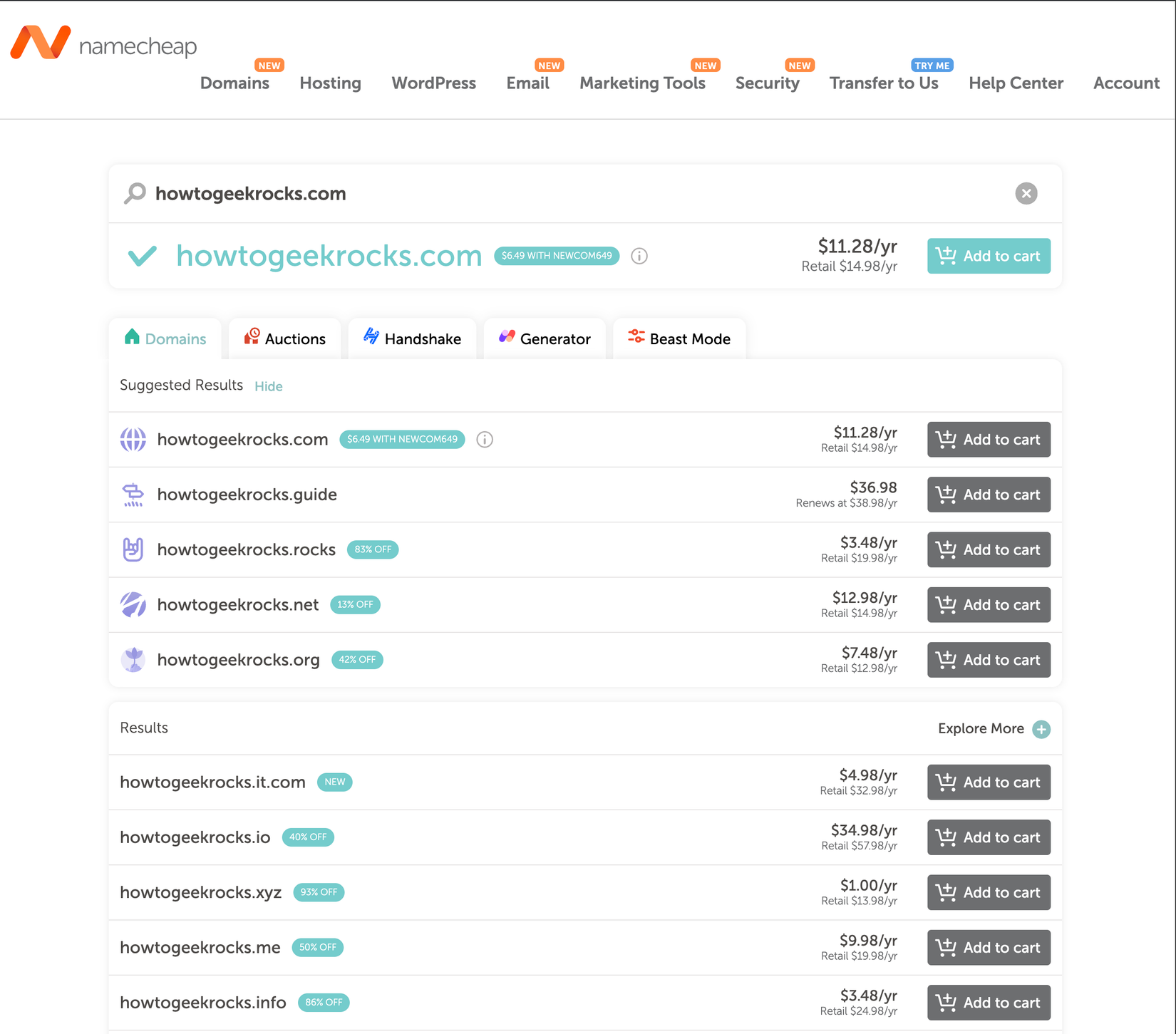 Namecheap Domain Registrar