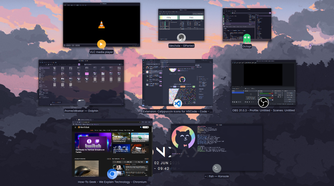 Some open source apps open in Garuda Linux sharing the same theme and design consistency.
