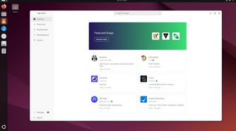 A screenshot showing Ubuntu app center.