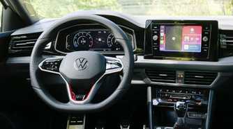 Close up of the dashboard in a 2025 Volkswagen Jetta GLI