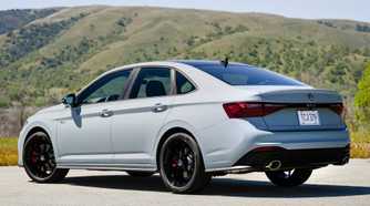 Rear 3/4 shot of a 2025 Volkswagen Jetta GLI