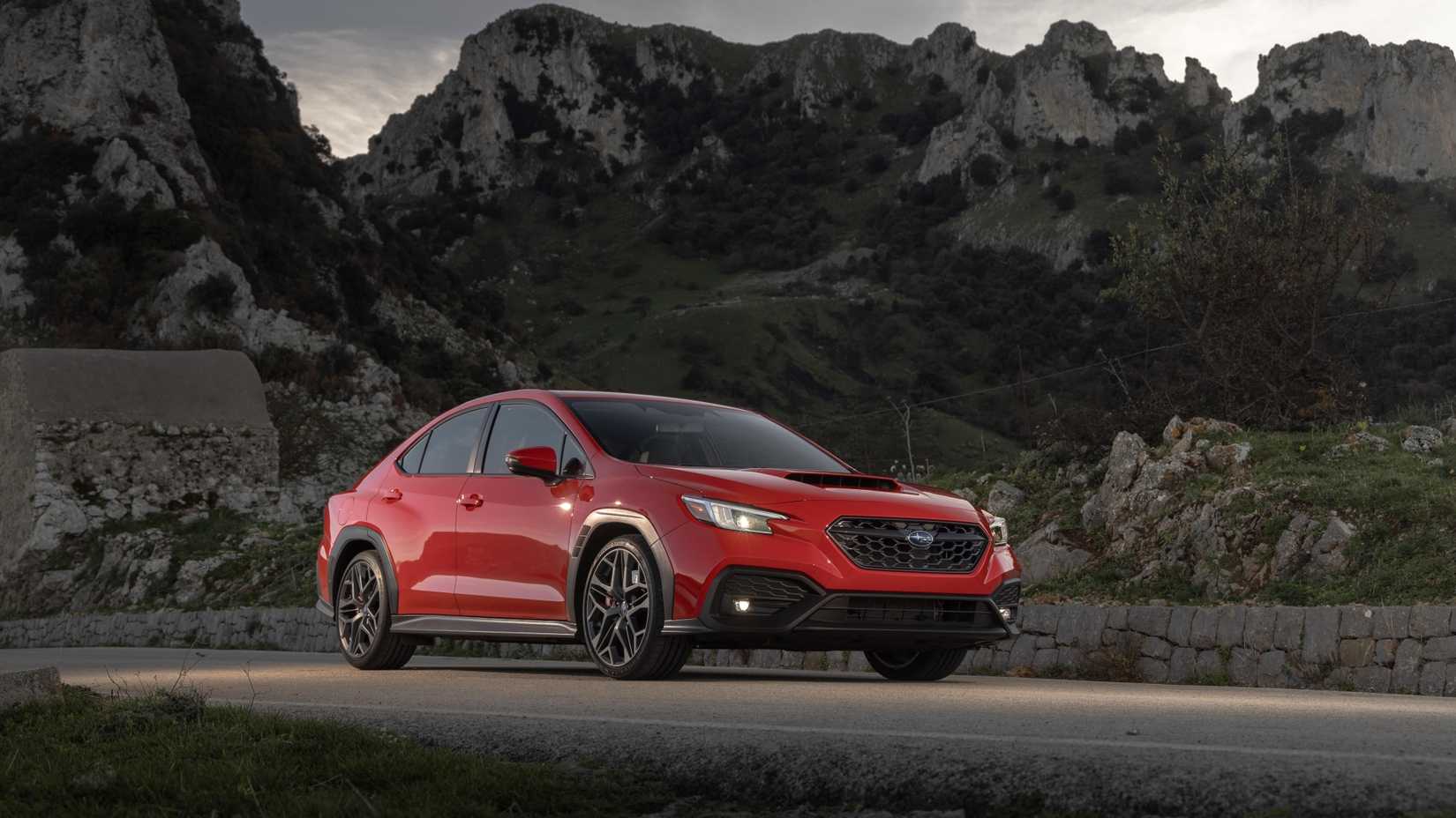 Front 3/4 shot of a 2024 Subaru WRX