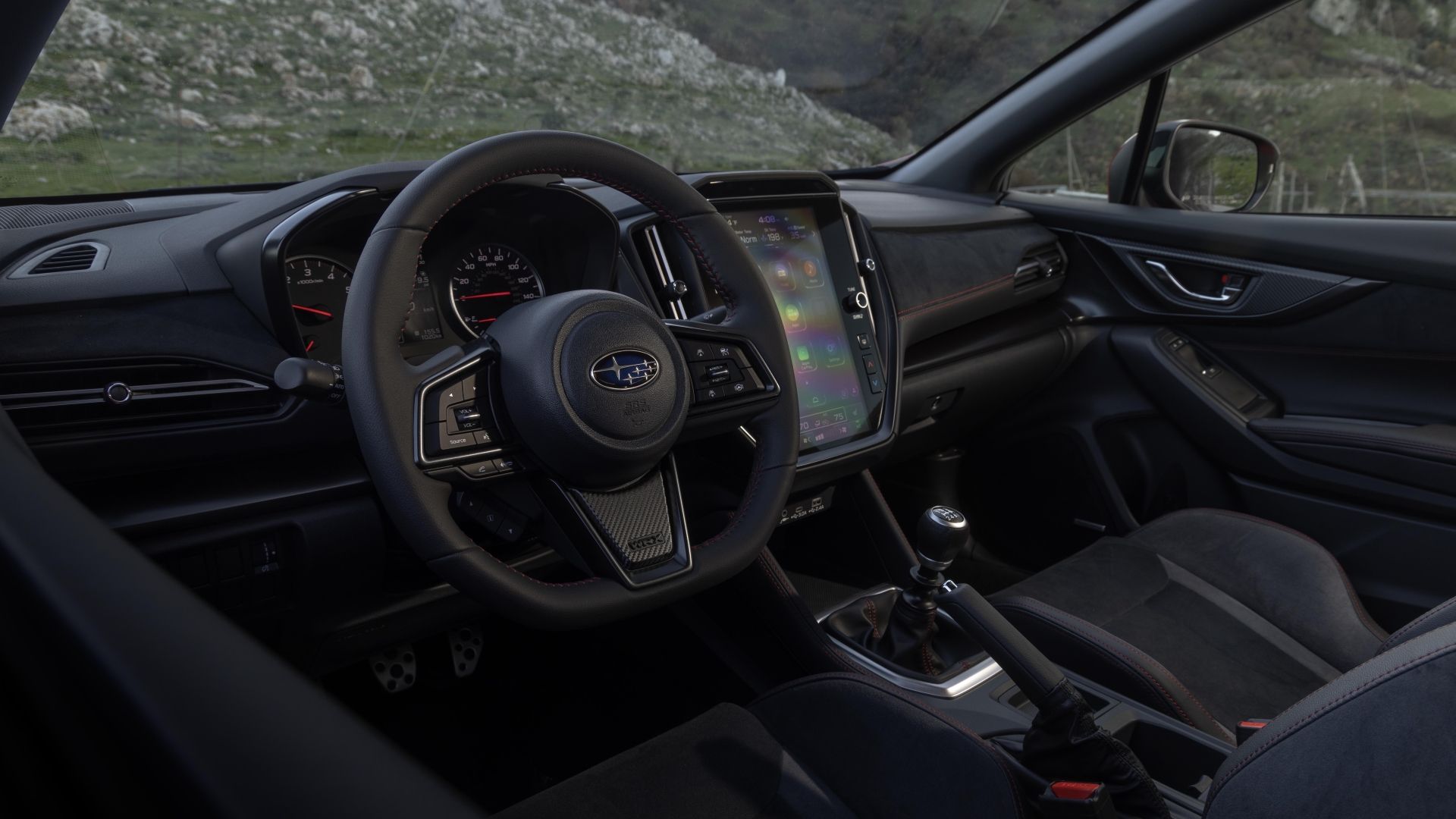 Interior shot of the dashboard in a 2024 Subaru WRX