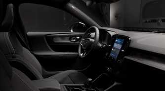 Interior shot of the dashboard in a 2025 Volvo XC40