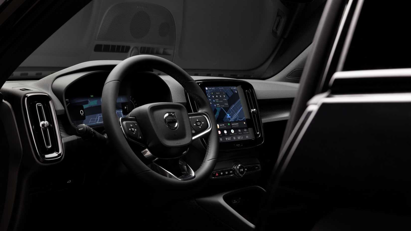 Interior shot of the dashboard in a 2025 Volvo XC40