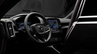 Interior shot of the dashboard in a 2025 Volvo XC40