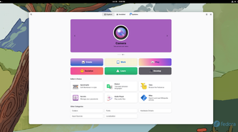 A screenshot showing Fedora Silverblue software center.