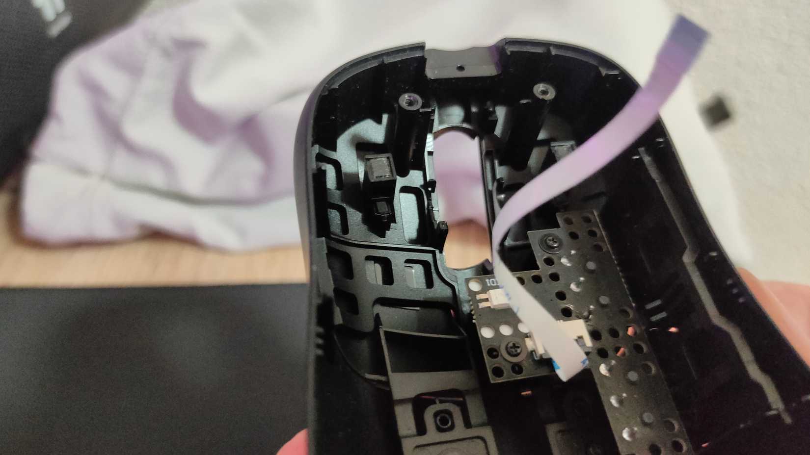 Mouse clicks inside the mouse.